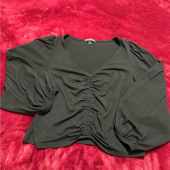 Banana Republic stretch jerseys balloon sleeve cropped tops- L - Picture 2 of 8